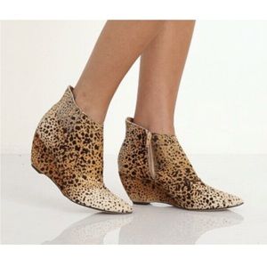 Matisse Nugent wedge leopard ankle booties